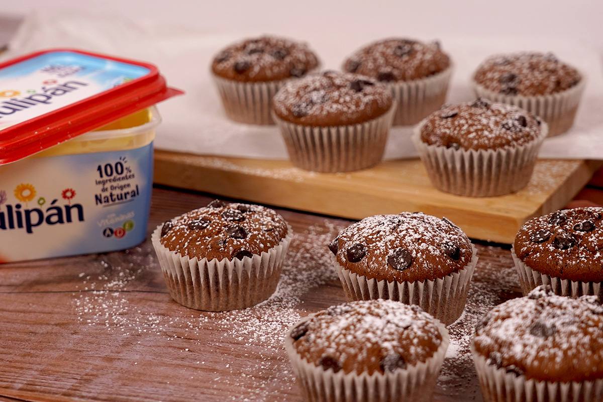 recipe image Receta Magdalenas doble chocolate