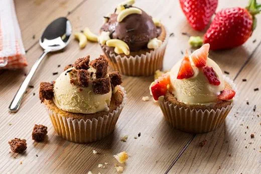 recipe image Receta Cupcakes con helado