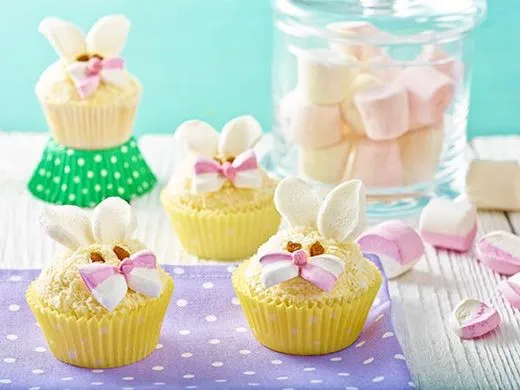 recipe image Cupcakes de conejitos de Pascua