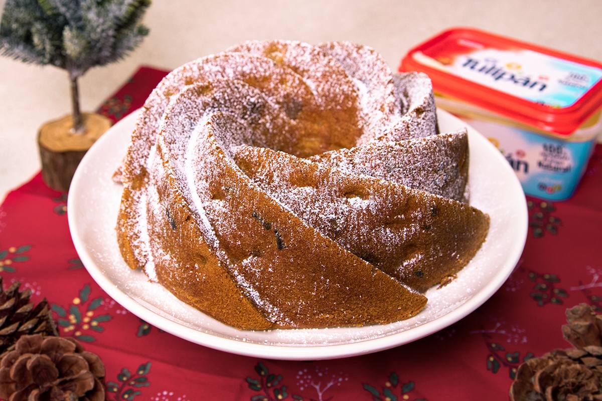 recipe image Receta Bundt Cake de castaña, pera y chocolate