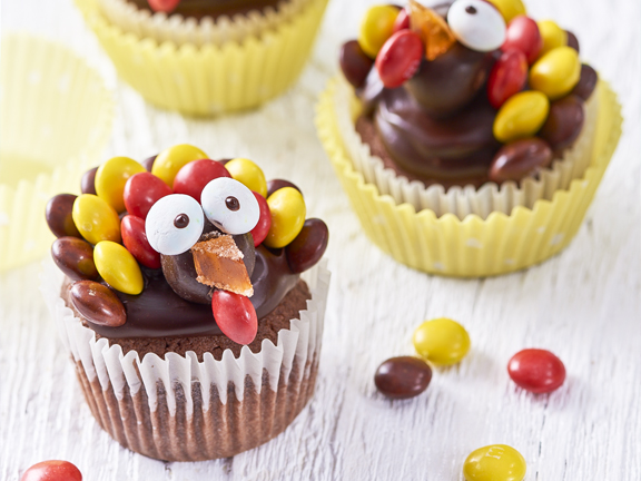 recipe image Cupcakes de pavos felices