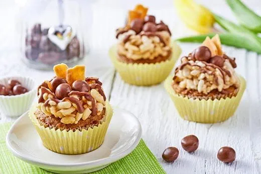 recipe image Cupcakes de nidos de caramelo