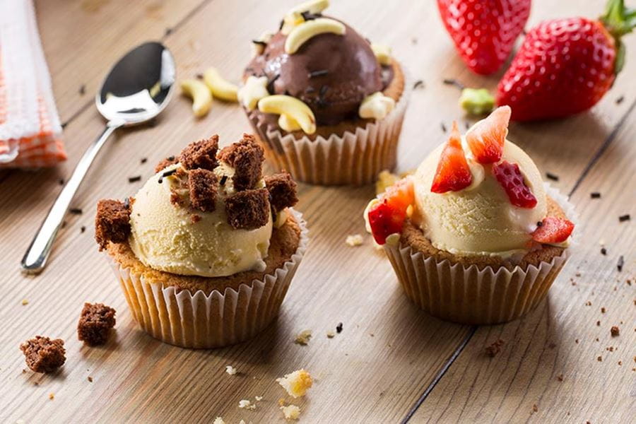 recipe image Cupcakes con helado