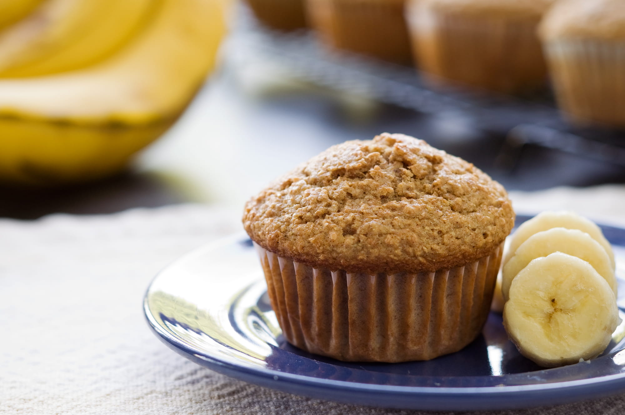 Muffins de banana y almendra Tulipan