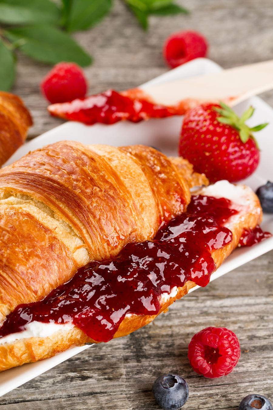 recipe image Croissants con mermelada