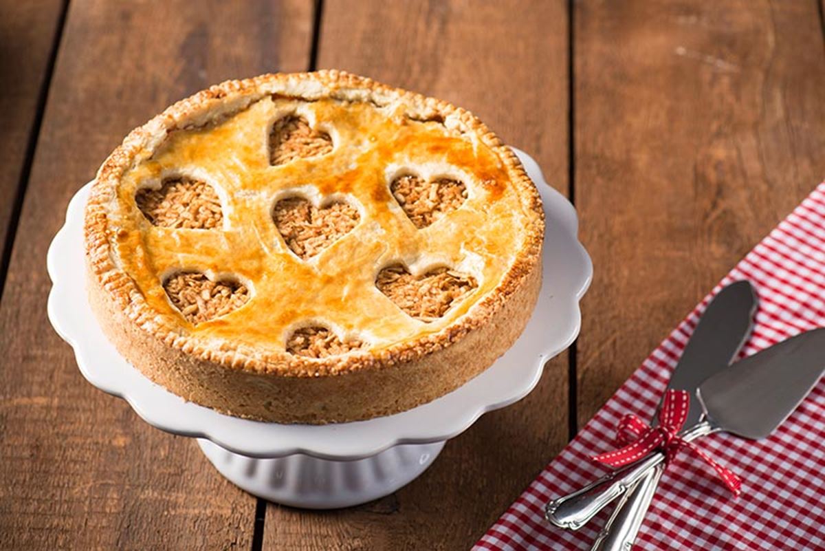 recipe image Bizcocho de manzana con corazones