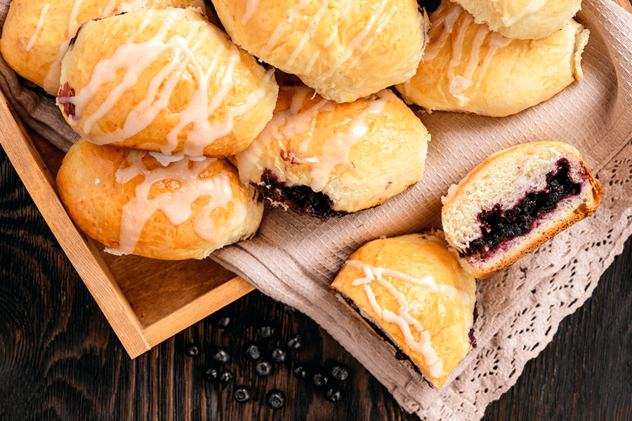 recipe image Bollos con arándanos